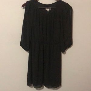 Black Mini Dress w/ Open Sleeves